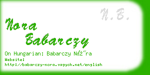 nora babarczy business card